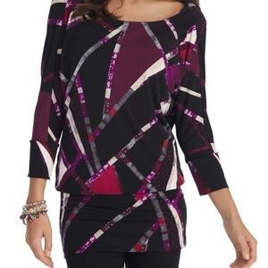 White House Black Market Printed Tunic Dress XXS